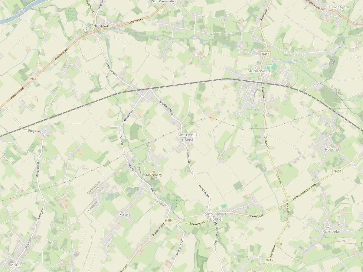 Carte indiquant l'emplacement de 't Heufke